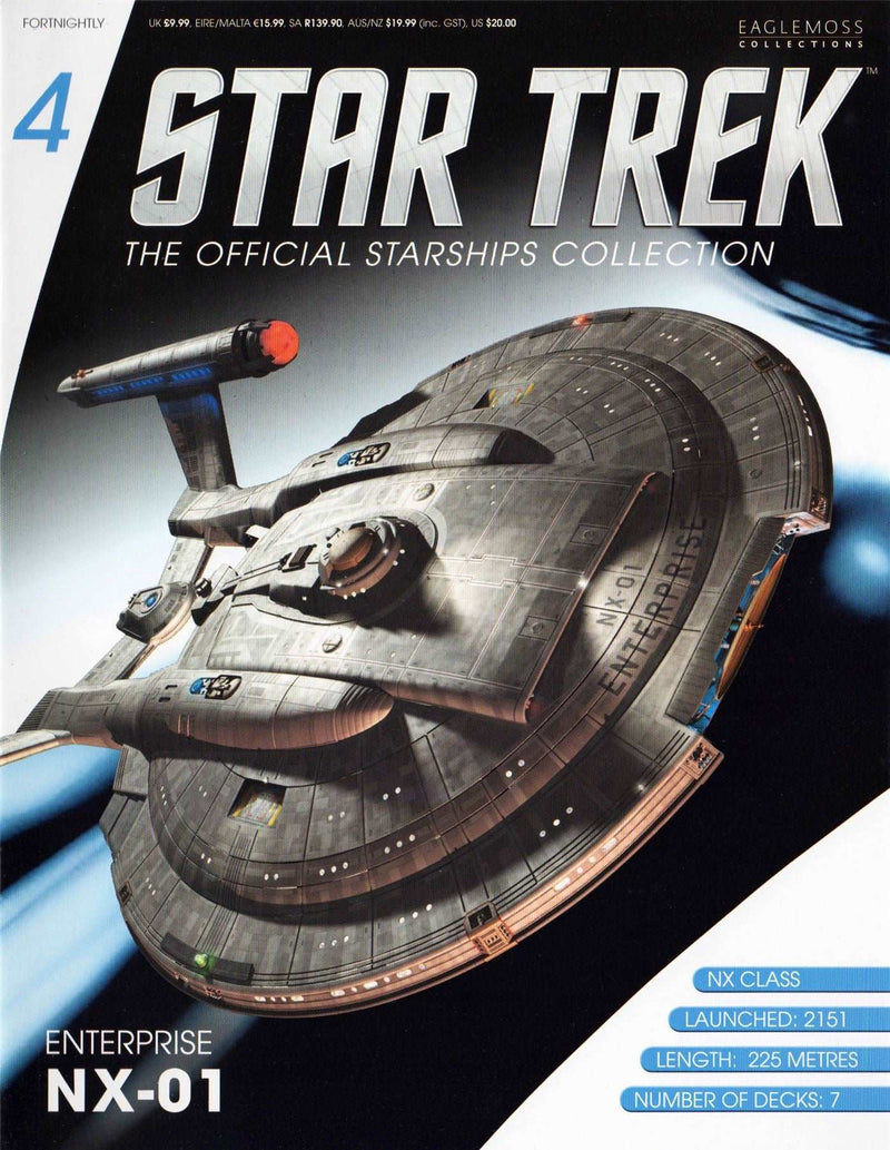 Enterprise NX-01 Diecast Model Ship (Eaglemoss / Star Trek), packaging shot