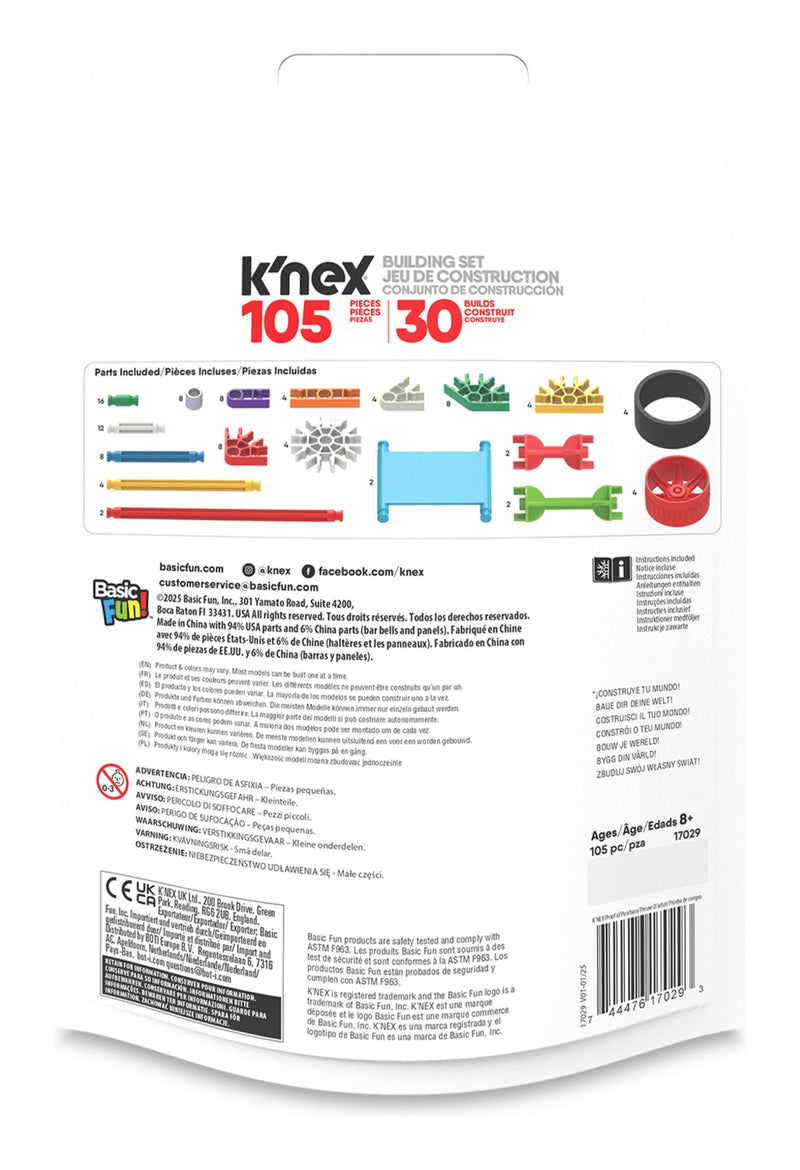 K'nex Custom Cruisers 100 Piece 30 Model Set, side angle