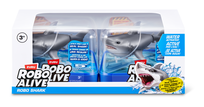 Robo Alive Water Activated S1 Swimming Shark 2 Pack - Image