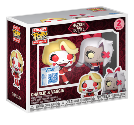 Pop! Keychain 2 Pack Hazbin Hotel Charlie & Vaggie