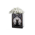 Black Cat Magick Book Shaped Flower Vase