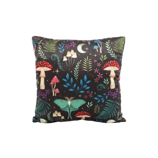 35cm Square Dark Forest Print Cushion, alternate view
