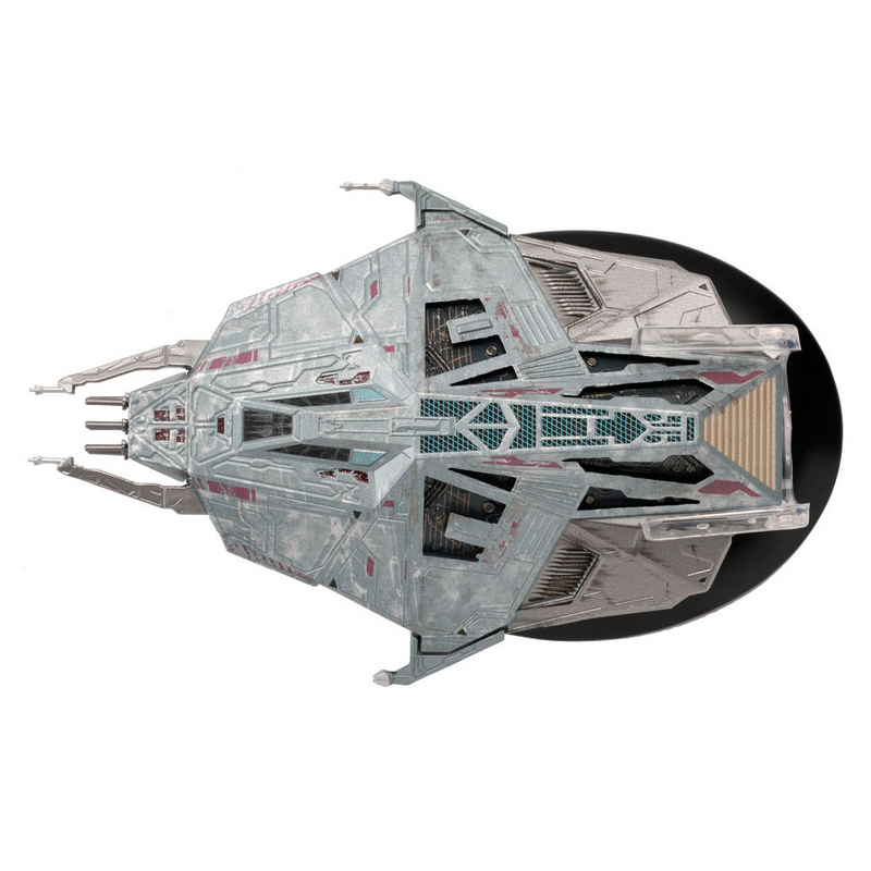Steth's Coaxial Ship Model Die Cast Starship BONUS ISSUE (Eaglemoss / Star Trek), side angle