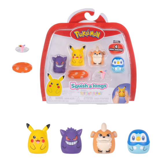 Squishalongs - 4 Fig.Pack (Pokemon Style 2) W2