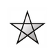 Black Framed Pentagram Mirror