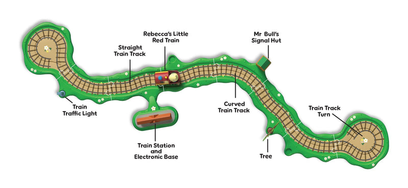 Peppa Pig Whizz Around Clickety Clack Train Set - Image