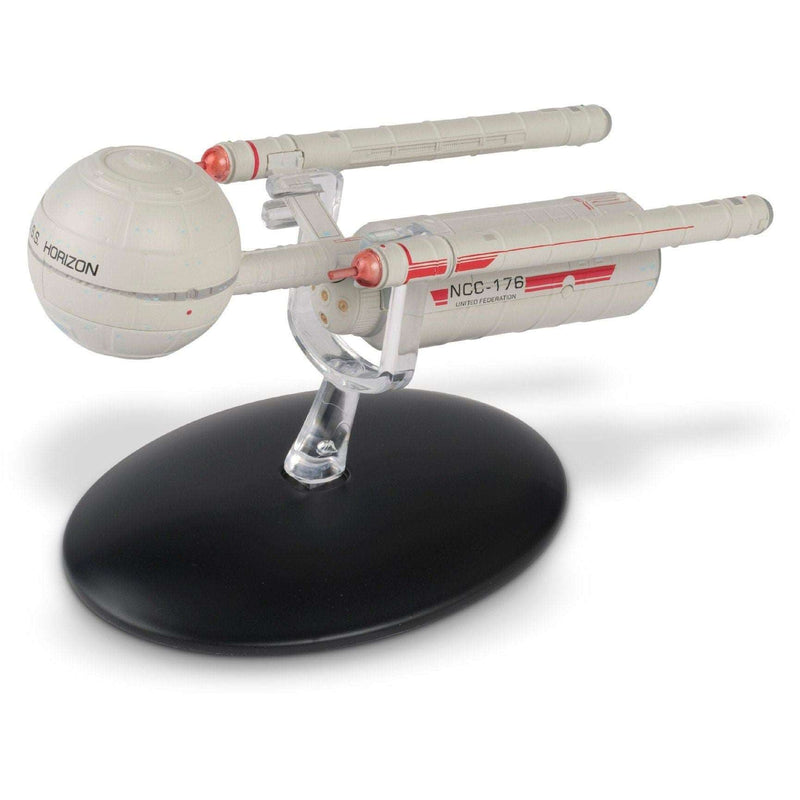 Daedalus-class (U.S.S. Horizon NCC-176) Starship Die Cast Ship STDC100 (Eaglemoss / Star Trek), side angle