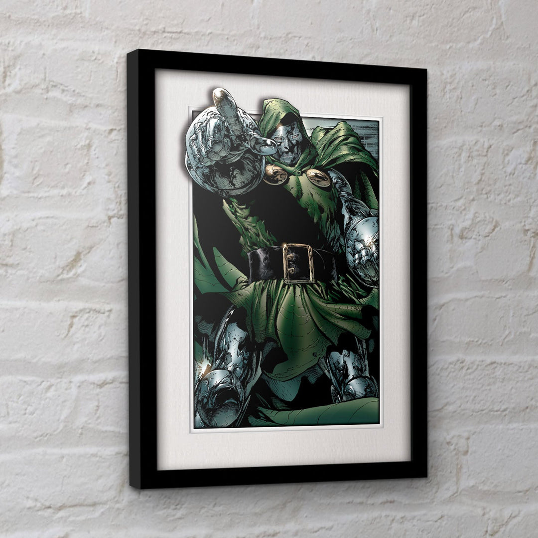 Marvel Doctor Doom Breakout 3D Effect Framed 30 x 40 cm Collector Print