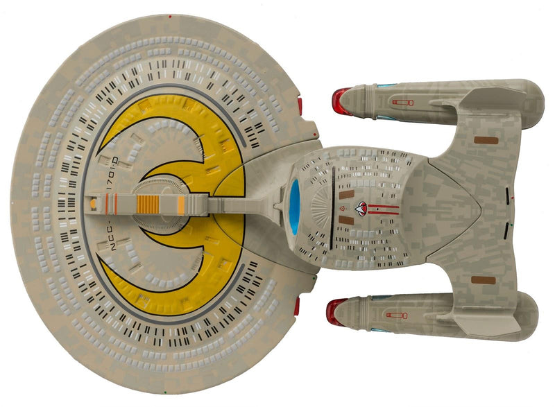 I.S.S. Enterprise-D NCC-1701-D Mirror Universe (Paint Variant) Model Diecast Ship BONUS ISSUE (Eaglemoss / Star T, side angle