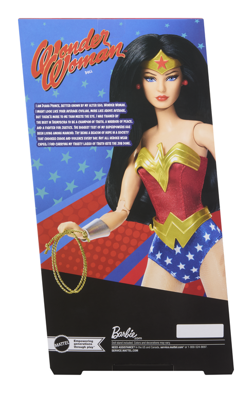 Wonder Woman Barbie Doll, rear view