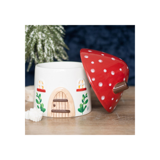 Mushroom House Oil Burner and Wax Warmer, alternate view