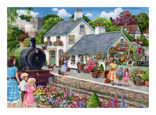 Whistle Stop Cottage 1000 Piece Jigsaw Puzzle