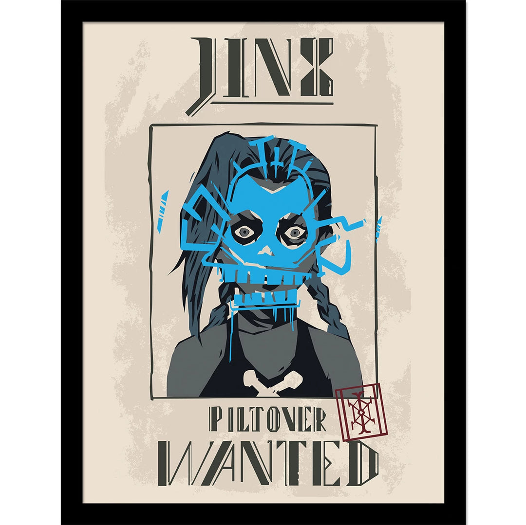 Wanted Jinx Arcane League of Legends Framed 30 x 40cm Collector Print (Copy)