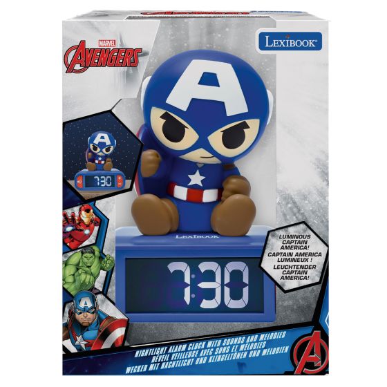 Marvel Captain America Alarm Clock With Night Light