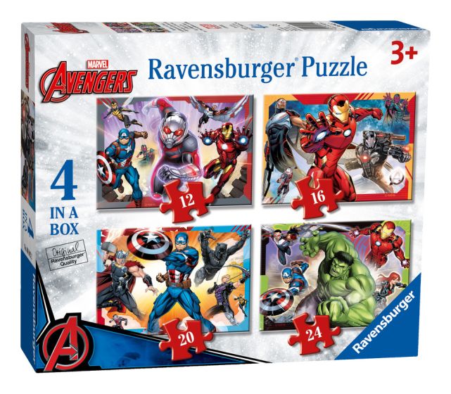 Marvel Avengers 4 In A Box Jigsaw Puzzle