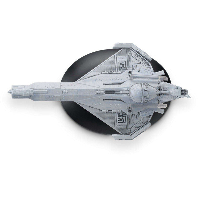 Promellian Battle Cruiser Model Die Cast Ship (Eaglemoss / Star Trek), in display