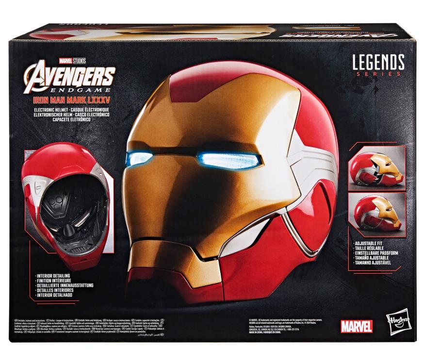 Marvel Legends Avengers Endgame Iron Man Mark LXXXV 1/1 Scale Electronic Helmet