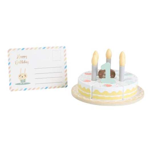 Wooden Birthday Cake Set