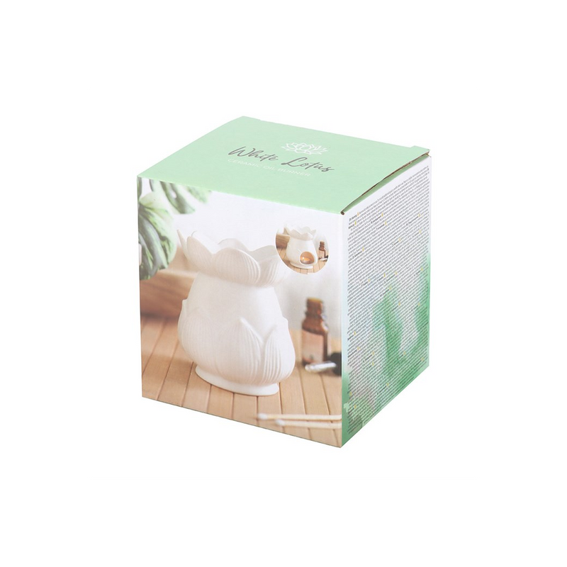 White Lotus Flower Oil Burner