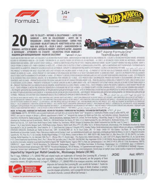 Hot Wheels Premium F1: Alpine Pierre Gasly