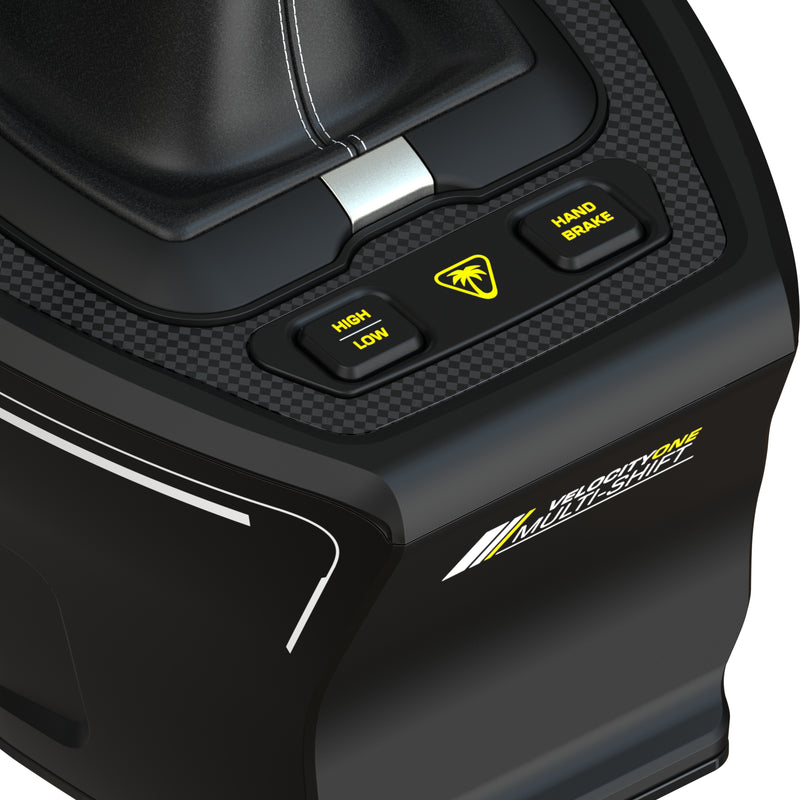 Turtle Beach VelocityOne Multi-Shift Gear Shifter and Handbrake for Xbox and PC packaging view