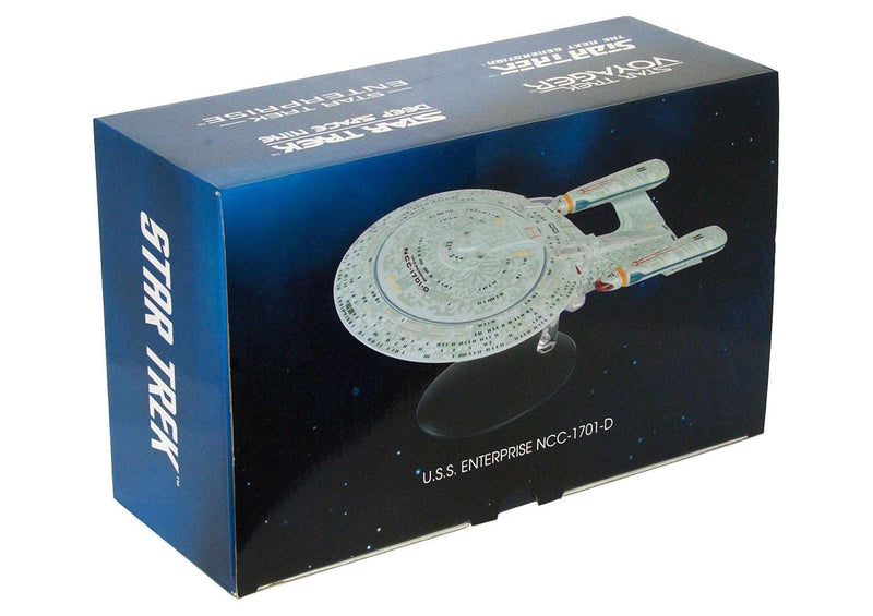 U.S.S. Enterprise NCC-1701-D (Galaxy-class) XL EDITION Die-cast Model Ship (Eaglemoss / Star Trek), in display