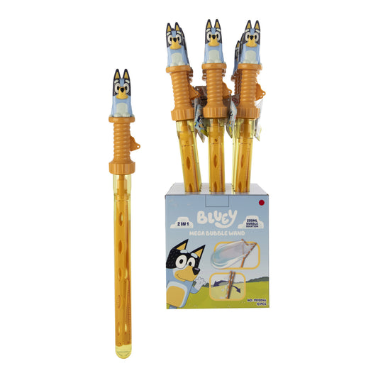 Bluey 2 in 1 Mega Bubble Wands (Case of 12)