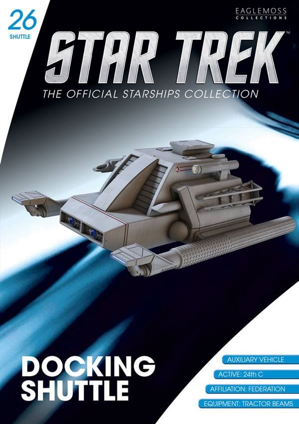 Docking Shuttle Model Die Cast Shuttlecraft Ship (Eaglemoss / Star Trek), side angle