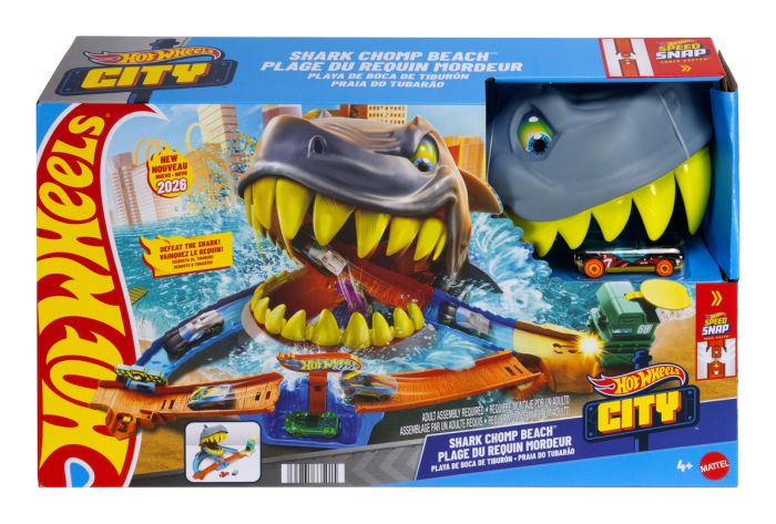 Hot Wheels City Shark Chomp Beach Playset
