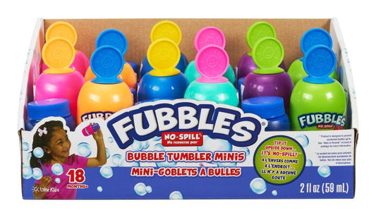 Fubbles No-Spill Bubble Tumbler Minis Assortment in PDQ (Case of 24)