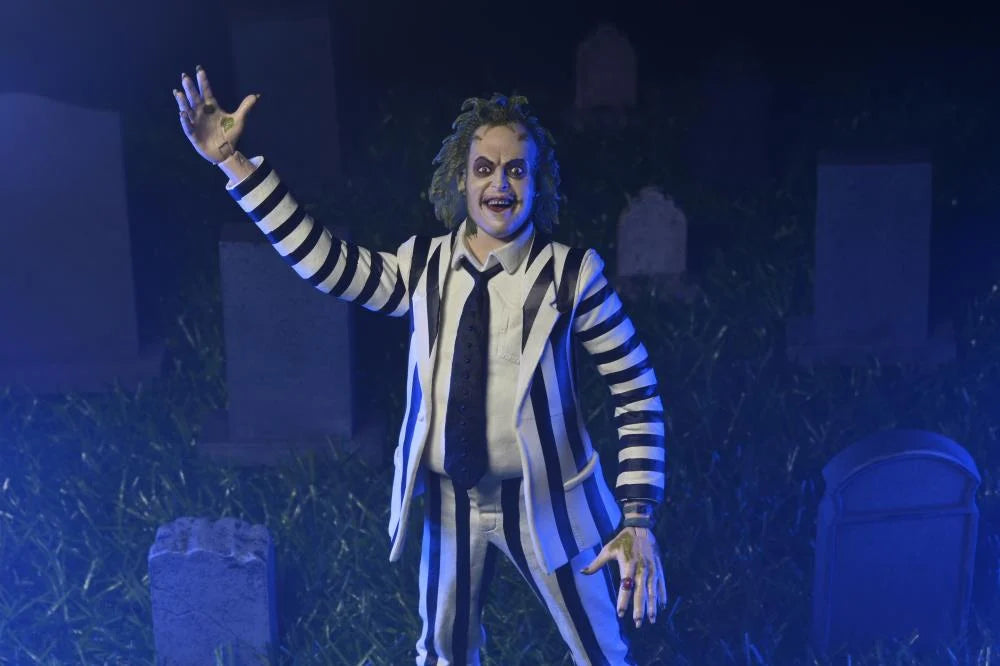 NECA Beetlejuice (Black and White Suit) 7" Action Figure