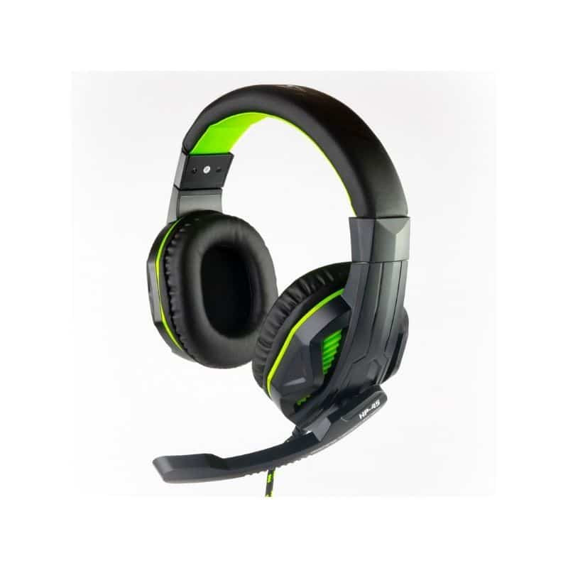 Steelplay HP-45 Wired Stereo Headset Black/Green for Xbox Series X side angle
