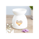 White Heart Cut Out Oil Burner