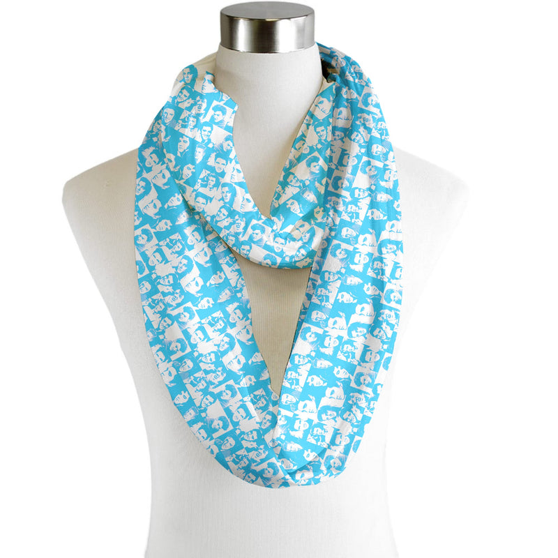 elvis - Blue - Scarf - Infinity - Chiffon collectible from https://britishmade.gifts/