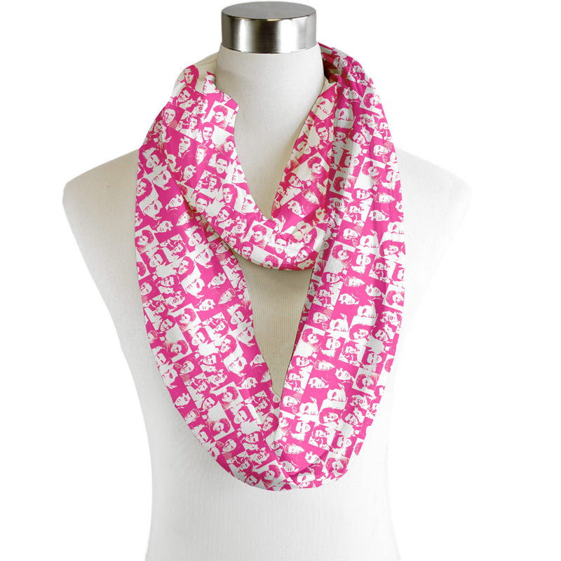 elvis - Pink - Scarf - Infinity - Chiffon collectible from https://britishmade.gifts/