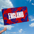 England Red and Blue Lions Flag with Sleeve - WC26 - 4 Sizes!, alternate view