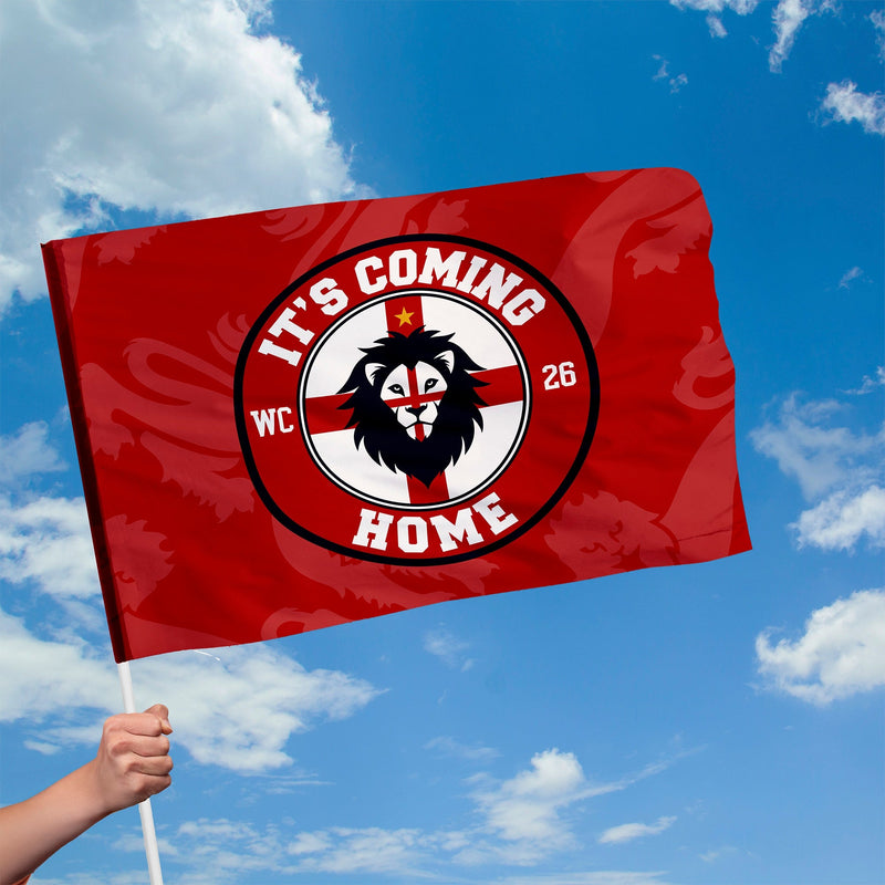 It's Coming Home Badge - Flag with Sleeve - WC26 - 4 Sizes!, alternate view