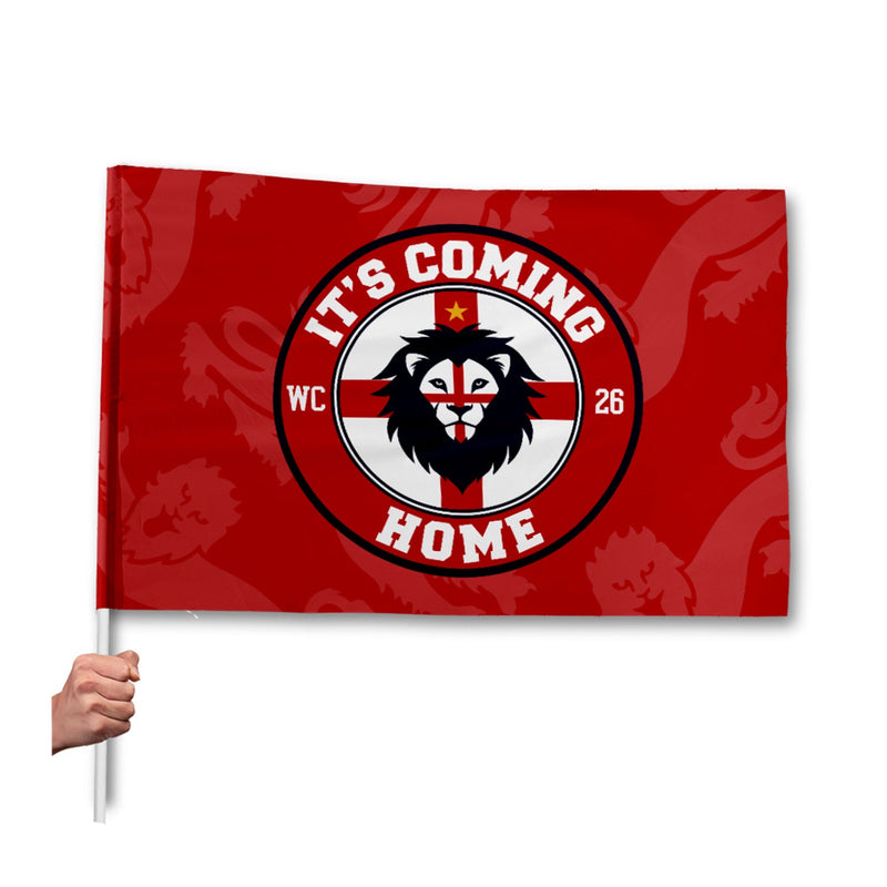 It's Coming Home Badge - Flag with Sleeve - WC26 - 4 Sizes! collectible from https://britishmade.gifts/