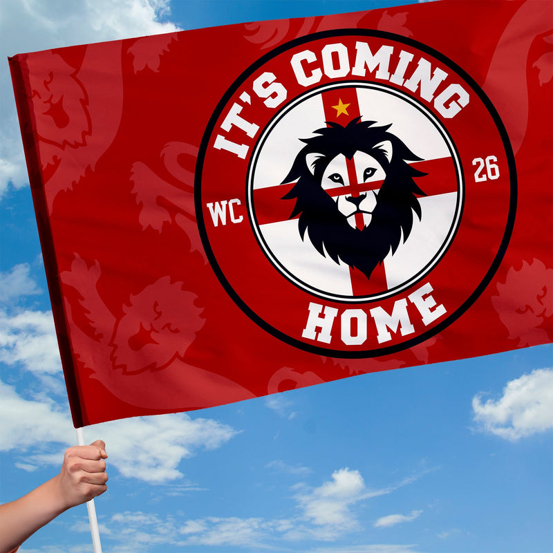 It's Coming Home Badge - Flag with Sleeve - WC26 - 4 Sizes!, close-up detail
