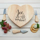 Personalised Engraved My Sunshine Oak Heart Cheese Board