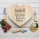 Personalised Engraved Valentine's Best Damn Decision Heart Cheese Board