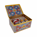 Bialetti X Dolce&Gabbana Sicilian Cart Gift Set (Moka 2 Cup, 2 Cups & Gold Stirrers), rear view