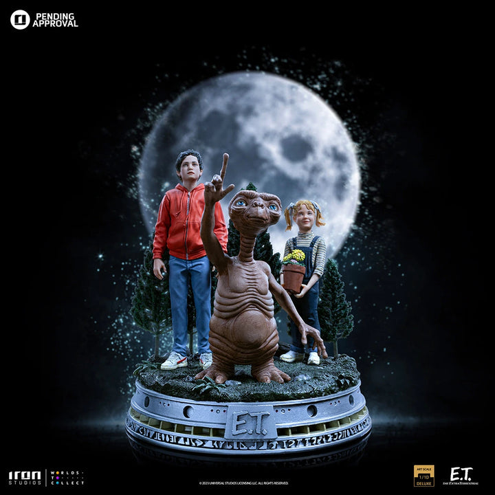 Iron Studios E.T. the Extra-Terrestrial E.T, Elliot, and Gertie 1/10 Deluxe Art Scale Limited Edition Statue
