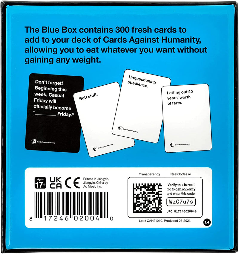 Cards Against Humanity Blue Box Card Game - Image 3