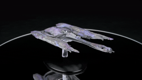 Klingon QOJ Class Discovery Ships Model Diecast Ship (Eaglemoss / Star Trek), side angle