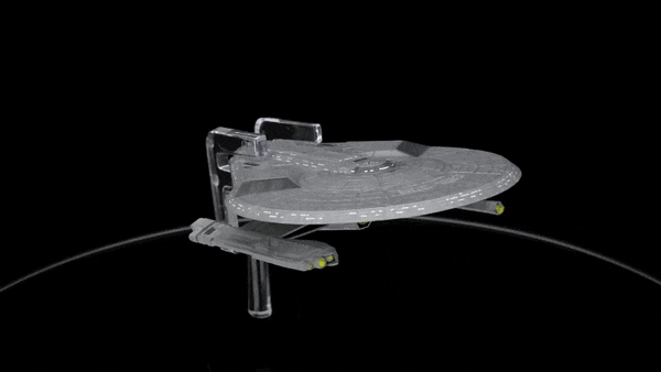 U.S.S. Edison NCC-1683 (Hoover-class) Discovery Ships Model Diecast Ship SSDUK015 (Eaglemoss / Star Trek), side angle
