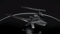 Section 31 Stealth Ship NI-1039 Discovery Ships Model Diecast Ship SSDUK022 (Eaglemoss / Star Trek), side angle