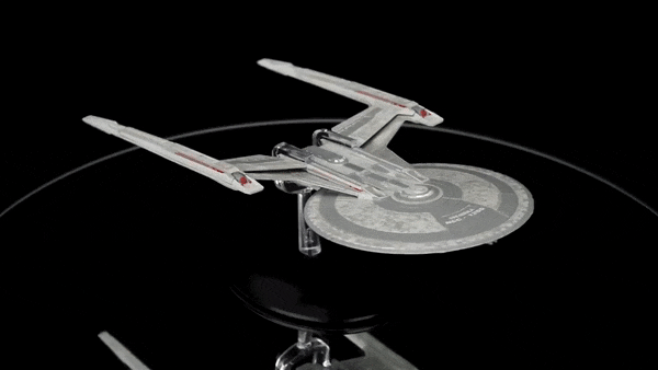 U.S.S. Kerala NCC-1255 (Shepard Class) Discovery Ships Model Diecast Ship (Eaglemoss / Star Trek), side angle
