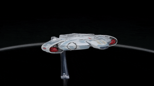U.S.S. Defiant NX-74205 (Defiant-class) Diecast Model Ship (Eaglemoss / Star Trek), side angle