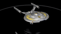 I.S.S. Enterprise NX-01 Mirror Universe Model Die Cast Ship BONUS ISSUE M2 (Eaglemoss / Star Trek), side angle